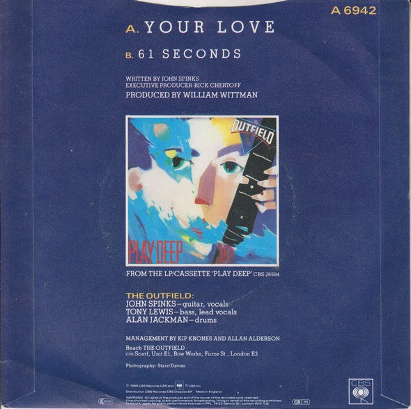 The Outfield : Your Love (7", Single)