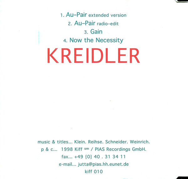 Kreidler : Au-Pair (CD, Maxi)