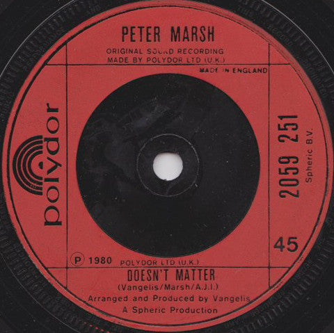 Peter Marsh : Don't Be Foolish (7", Single)