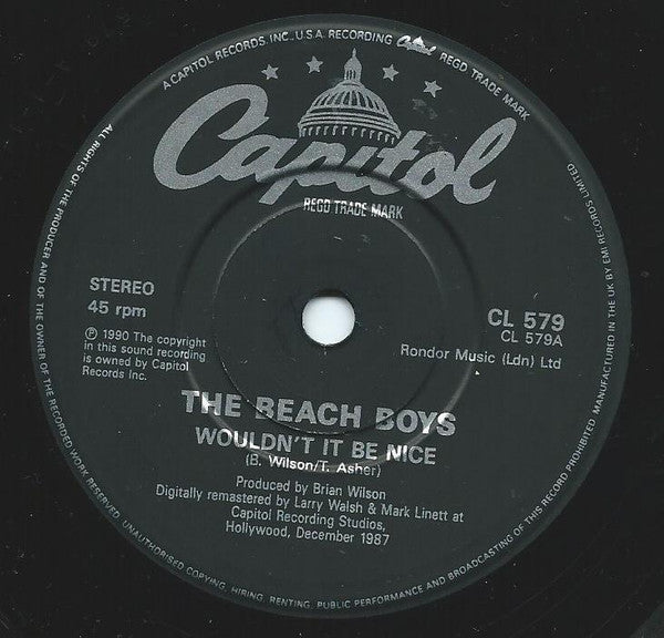 The Beach Boys : Wouldn't It Be Nice (7")