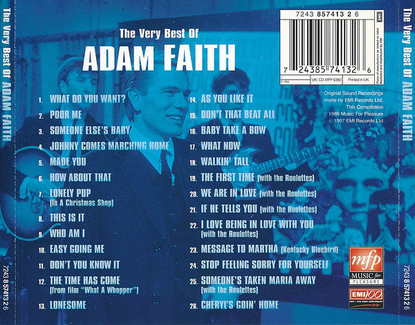 Adam Faith : The Very Best Of Adam Faith (CD, Comp)