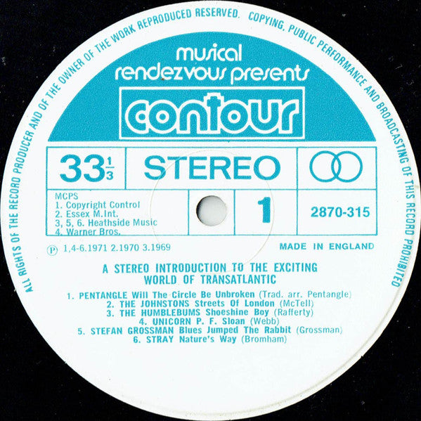 Various : A Stereo Introduction To The Exciting World Of Transatlantic (LP, Comp)