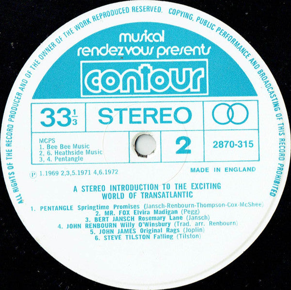 Various : A Stereo Introduction To The Exciting World Of Transatlantic (LP, Comp)