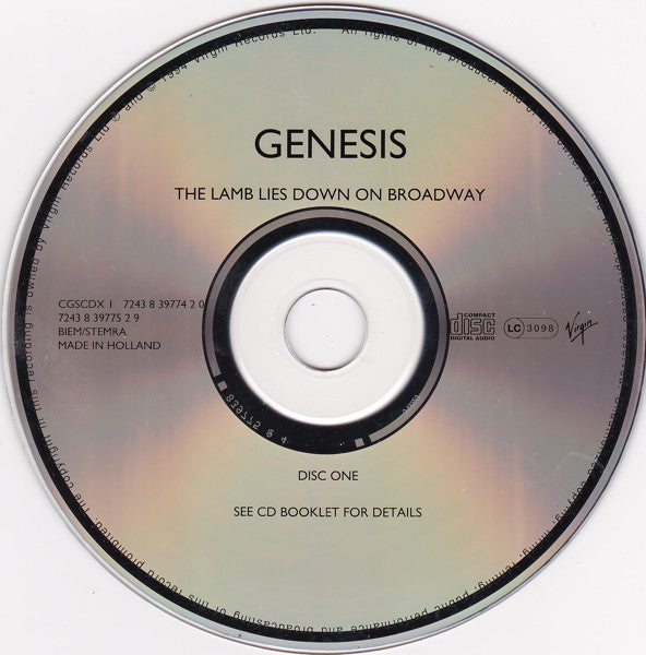 Genesis : The Lamb Lies Down On Broadway (2xCD, Album, RE, RM)