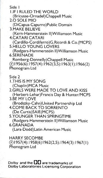 Harry Secombe : If I Ruled The World (2xCass, Comp)