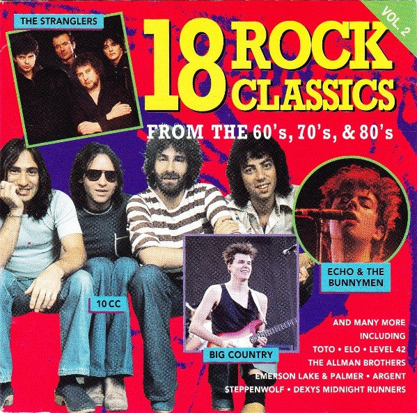 Various : 18 Rock Classics Vol. 2 (From The 60's, 70's & 80's) (CD, Comp)