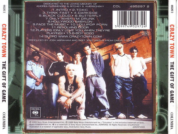 Crazy Town : The Gift Of Game (CD, Album)