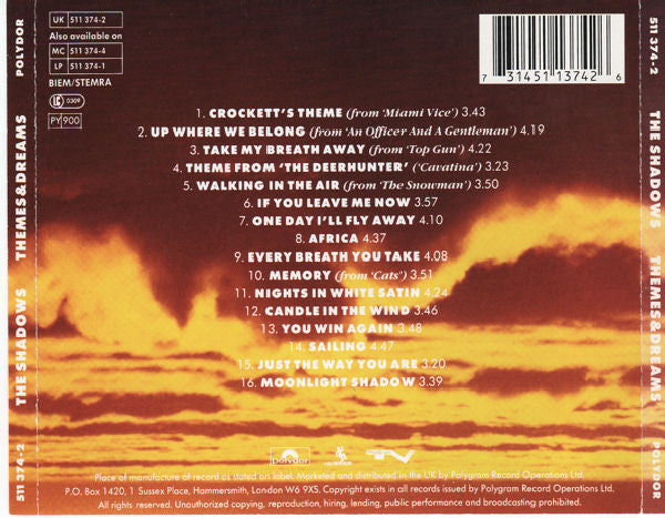 The Shadows : Themes & Dreams (CD, Comp)