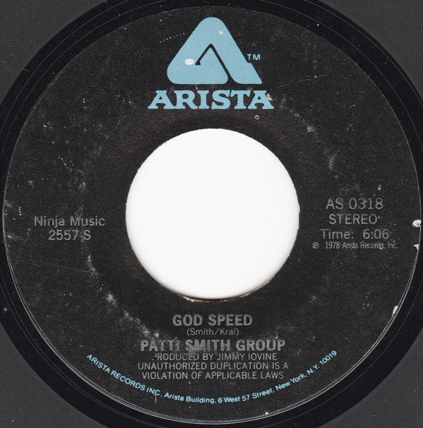 Patti Smith Group : Because The Night (7", Single, PRC)
