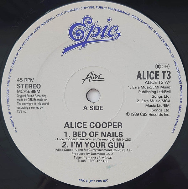 Alice Cooper (2) : Bed Of Nails (12", Single)