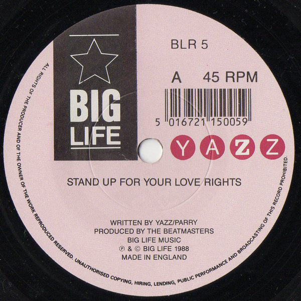 Yazz : Stand Up For Your Love Rights (7", Single, Ltd, Gat)