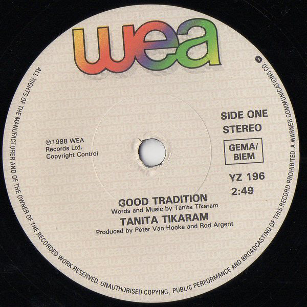 Tanita Tikaram : Good Tradition (7", Gat)