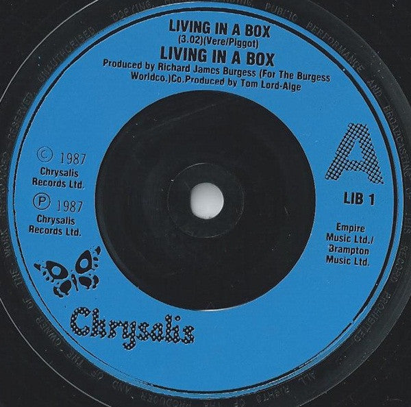 Living In A Box : Living In A Box (7", Blu)