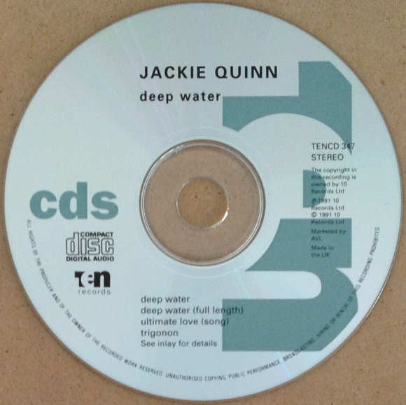 Jackie Quinn : Deep Water (CD, Single)