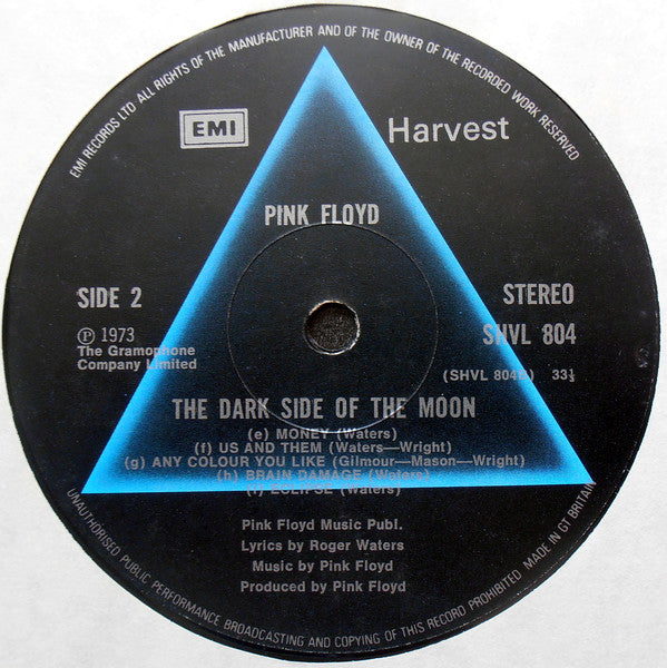 Pink Floyd : The Dark Side Of The Moon (LP, Album, RE, 5th)