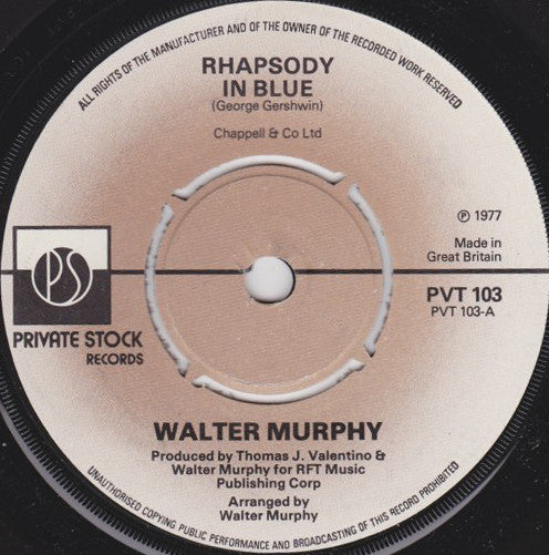 Walter Murphy : Rhapsody In Blue / Fish Legs (7", Single)