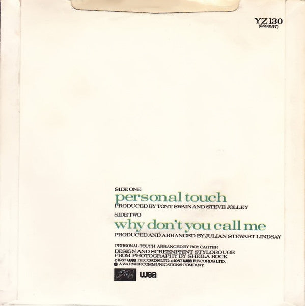 Errol Brown : Personal Touch (7", Single, Sil)