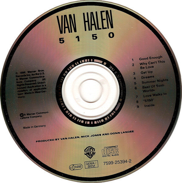 Van Halen : 5150 (CD, Album, RE)