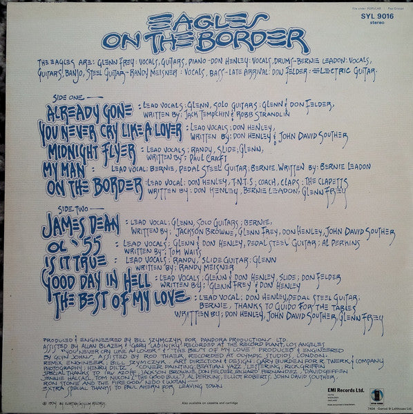 Eagles : On The Border (LP, Album, Tex)