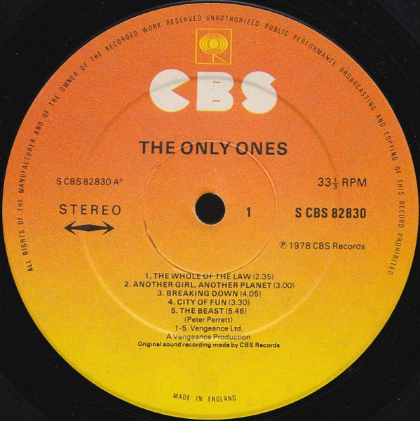 The Only Ones : The Only Ones (LP, Album)