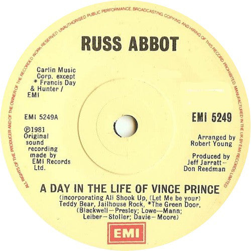 Russ Abbot : A Day In The Life Of Vince Prince (7", Single)