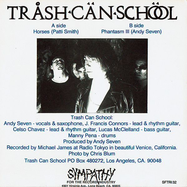 Trash Can School : Horses (7", Single, Pin)