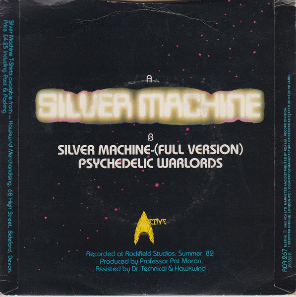 Hawkwind : Silver Machine / Psychedelic Warlords (7", Single)