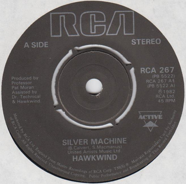 Hawkwind : Silver Machine / Psychedelic Warlords (7", Single)
