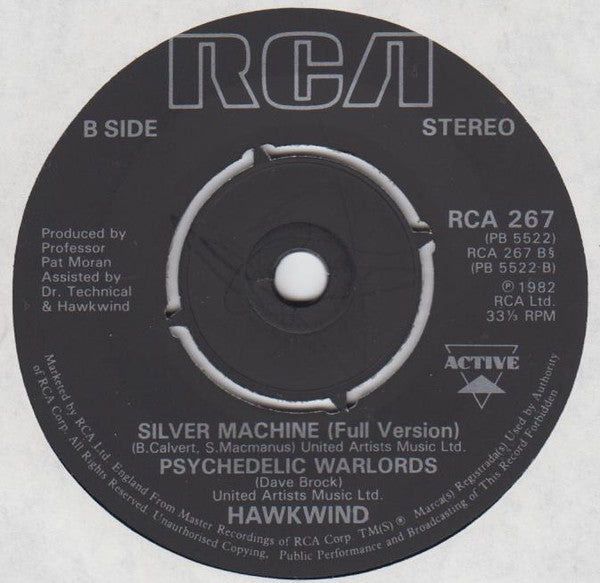 Hawkwind : Silver Machine / Psychedelic Warlords (7", Single)