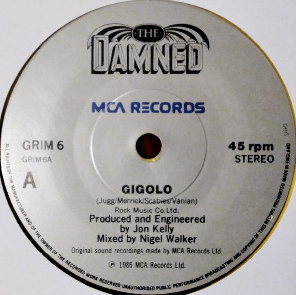 The Damned : Gigolo (7", Single, Ltd, Yel)