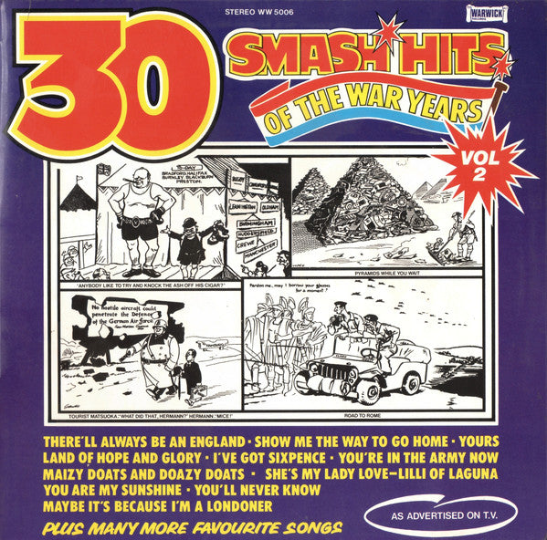 The Band Of Her Majesty's Guards Division And Chorus : 30 Smash Hits Of The War Years (Vol. 2) (LP, Album, Gat)