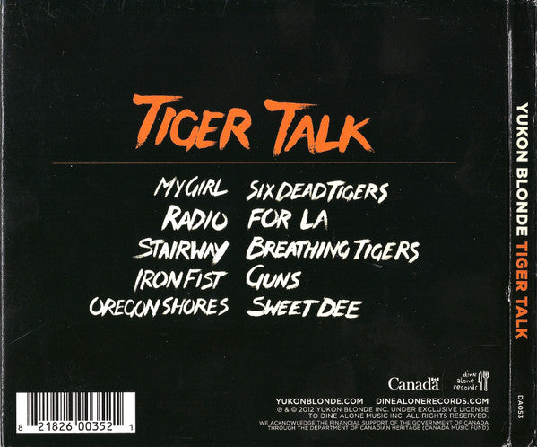 Yukon Blonde : Tiger Talk (CD, Album)