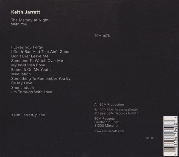 Keith Jarrett : The Melody At Night, With You (CD, Album)