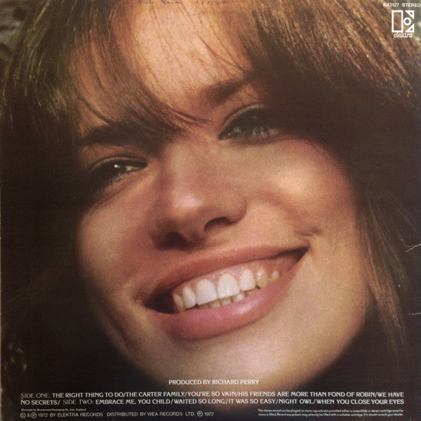 Carly Simon : No Secrets (LP, Album)
