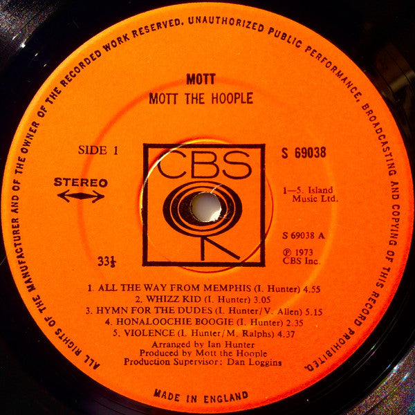 Mott The Hoople : Mott (LP, Album)