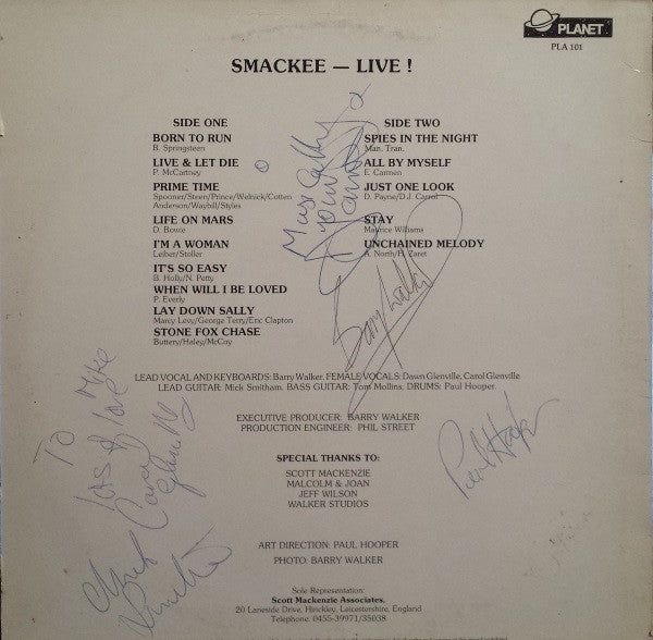 Smackee : Live (LP, Album)