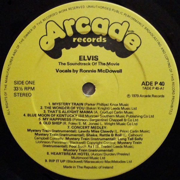 Ronnie McDowell : Elvis : The Soundtrack Of The Movie (LP, Album, Gat)