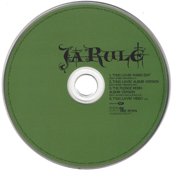 Ja Rule Featuring Bobby Brown : Thug Lovin' (CD, Single, Enh)