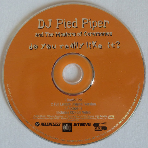 DJ Pied Piper & The Masters Of Ceremonies : Do You Really Like It? (CD, Single, Enh)