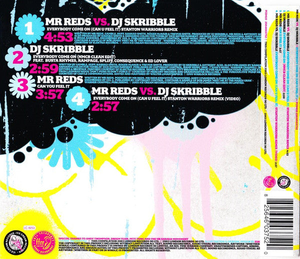 Mr. Reds Vs. DJ Skribble : Everybody Come On (Can U Feel It) (CD, Single, Enh)