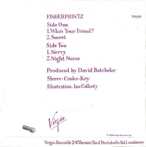 Fingerprintz (2) : Who's Your Friend? (7", EP, Blu)