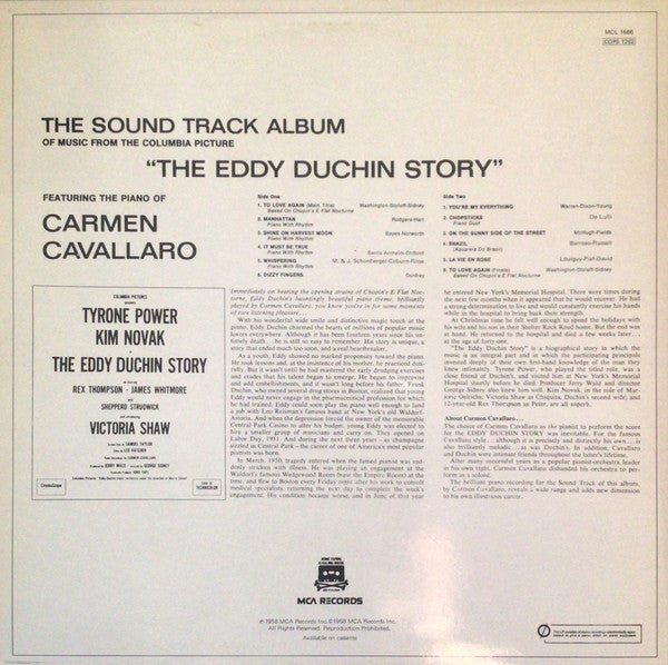 Carmen Cavallaro : The Eddy Duchin Story (LP, RE)