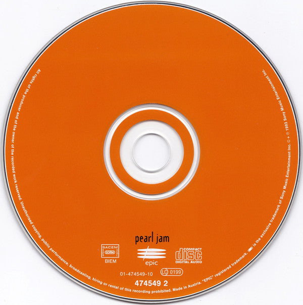 Pearl Jam : Vs. (CD, Album, Ora)