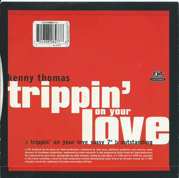 Kenny Thomas : Trippin' On Your Love (7", Single)