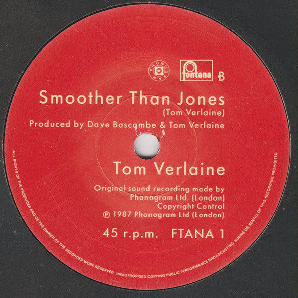 Tom Verlaine : A Town Called Walker (7", Single)