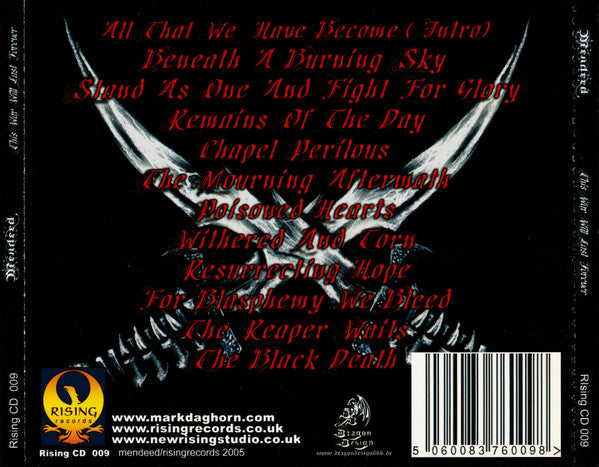 Mendeed : This War Will Last Forever (CD, Album)