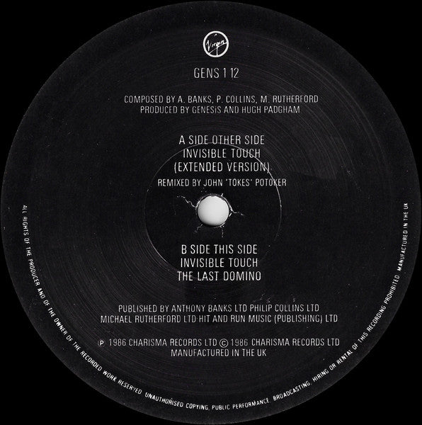 Genesis : Invisible Touch (12", Single)