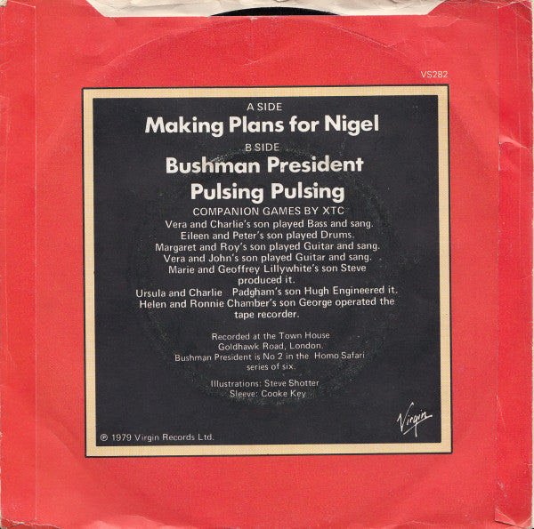 XTC : Making Plans For Nigel (7", Single, RE, Gre)