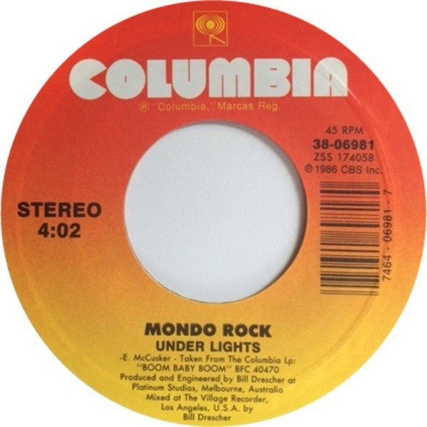 Mondo Rock : Primitive Love Rites (7", Single)