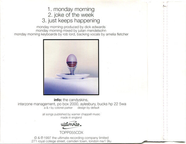The Candyskins : Monday Morning (CD, Single)